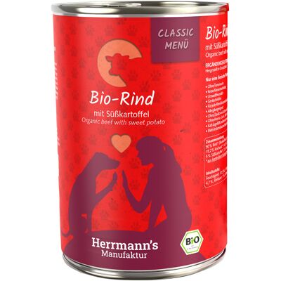 Herrmanns Herrmann's Menu Classic 6 x 400 g - Bio-Rund met Bio-Zoete Aardapelen Herrmanns Herrmann's Menu Classic 6 x 400 g - Bio-Rund met Bio-Zoete Aardapelen