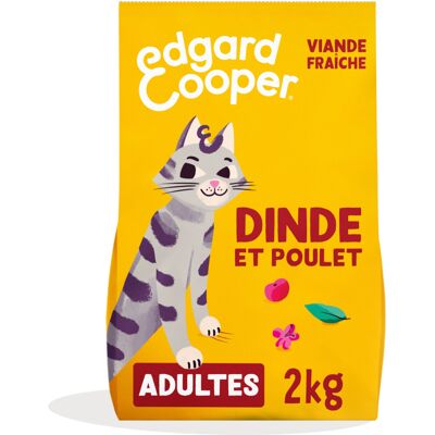 2kg Adult Kip en Kalkoen Graanvrij Edgard & Cooper Kattenvoer 2kg Adult Kip en Kalkoen Graanvrij Edgard & Cooper Kattenvoer