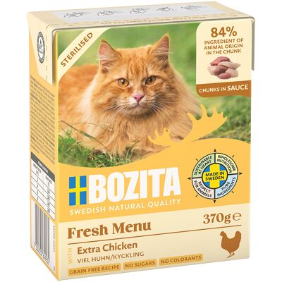 Voordeelpakket Bozita Tetra Hapjes in Gelei 24 x 370 g Kattenvoer - Sterilsed met veel Kip Voordeelpakket Bozita Tetra Hapjes in Gelei 24 x 370 g Kattenvoer - Sterilsed met veel Kip