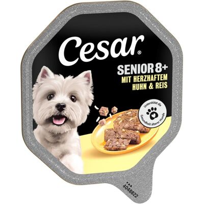 28x150g Cesar Senior 10+ kuipje met kip en rijst nat hondenvoer 28x150g Cesar Senior 10+ kuipje met kip en rijst nat hondenvoer