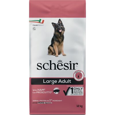 12kg Schesir Dog Large Adult met ham droogvoer voor honden 12kg Schesir Dog Large Adult met ham droogvoer voor honden