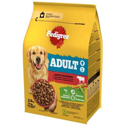3x 2,6kg Pedigree Medium Adult met rund droogvoer voor honden 3x 2,6kg Pedigree Medium Adult met rund droogvoer voor honden
