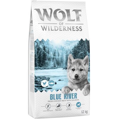 12kg Wolf of Wilderness Junior Blue River Salmon graanvrij droogvoer voor honden 12kg Wolf of Wilderness Junior Blue River Salmon graanvrij droogvoer voor honden