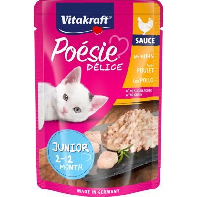 23x85g Vitakraft Poésie Délice Junior Kip natvoer voor katten 23x85g Vitakraft Poésie Délice Junior Kip natvoer voor katten
