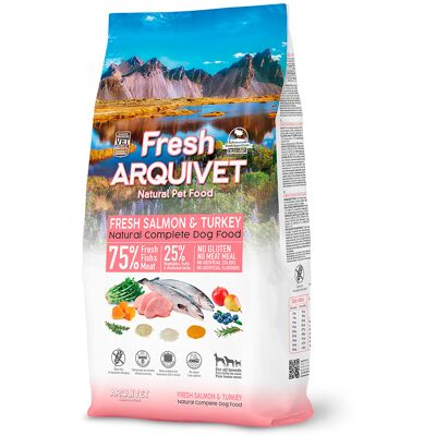 10kg Arquivet Fresh Zalm & Kalkoen droogvoer voor honden 10kg Arquivet Fresh Zalm & Kalkoen droogvoer voor honden