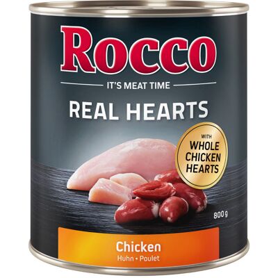 6x800g Real Hearts Kip met hele Kippenharten Rocco Hondenvoer 6x800g Real Hearts Kip met hele Kippenharten Rocco Hondenvoer