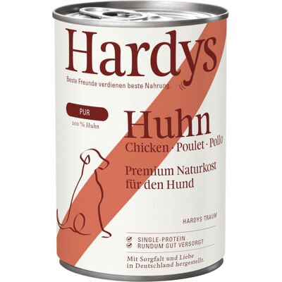 6x 400g Hardys Pure Kip natvoer voor honden 6x 400g Hardys Pure Kip natvoer voor honden