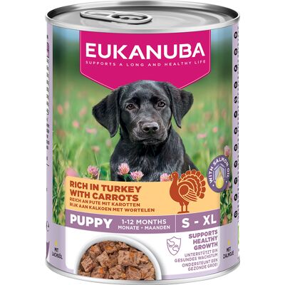Eukanuba Puppy Rijk aan Kalkoen met Wortelen - 6 x 400 g Eukanuba Puppy Rijk aan Kalkoen met Wortelen - 6 x 400 g