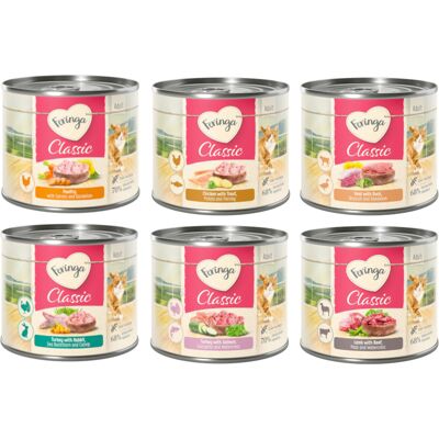 18x200g Feringa Classic Meat Menu Gemengd Pakket Kattenvoer 18x200g Feringa Classic Meat Menu Gemengd Pakket Kattenvoer