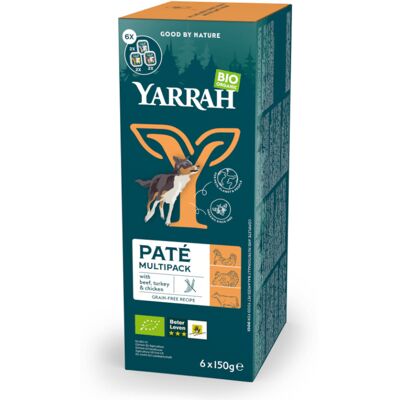 Multipack Yarrah Bio Wellness Paté 24 x 150 g - Mix: 3 Soorten Multipack Yarrah Bio Wellness Paté 24 x 150 g - Mix: 3 Soorten