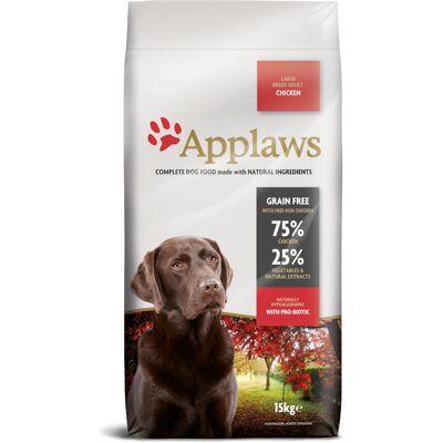 15 kg Adult Large Breed Kip Applaws Hondenvoer 15 kg Adult Large Breed Kip Applaws Hondenvoer