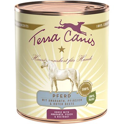Terra Canis 6 x 800 g - Paard met Amaranth, Perzik & Rode biet Terra Canis 6 x 800 g - Paard met Amaranth, Perzik & Rode biet