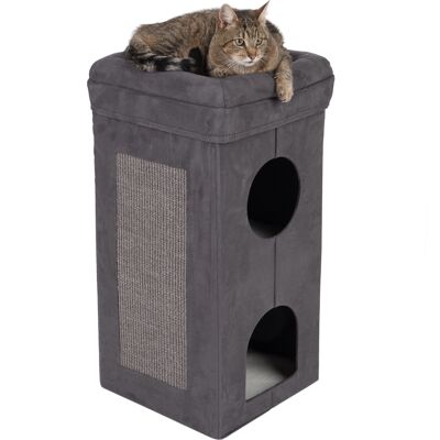 zooplus Exclusive Soft'n Scratchy Krabtoren Opvouwbaar Donkergrijs/Wit H77 x L39 x B39 cm zooplus Exclusive Soft'n Scratchy Krabtoren Opvouwbaar Donkergrijs/Wit H77 x L39 x B39 cm