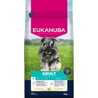 15kg Eukanuba Premium Nutrition Adult Hondenvoer voor kleine rassen met kip droog 15kg Eukanuba Premium Nutrition Adult Hondenvoer voor kleine rassen met kip droog