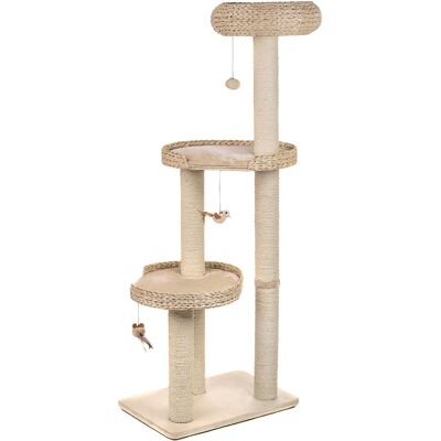 zooplus Exclusive Natural Home III Krabpaal Beige H154 x L60 x B40 cm zooplus Exclusive Natural Home III Krabpaal Beige H154 x L60 x B40 cm