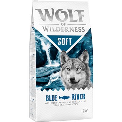 12kg 'Soft Blue River' Zalm Wolf of Wilderness Hondenvoer 12kg 'Soft Blue River' Zalm Wolf of Wilderness Hondenvoer