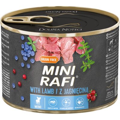 Dubbelpak: 24x185g Lam Rafi Mini hondenvoer nat Dubbelpak: 24x185g Lam Rafi Mini hondenvoer nat