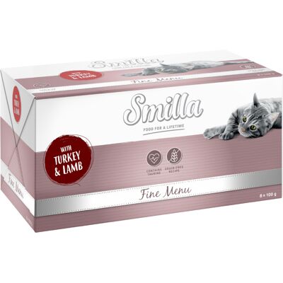 24x100g Kalkoen & Lam Smilla Fine Menu Kattenvoer nat 24x100g Kalkoen & Lam Smilla Fine Menu Kattenvoer nat