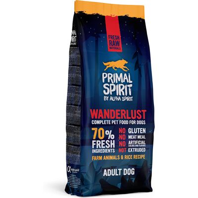 12kg 70% Wanderlust Adult Primal Spirit Hondenvoer 12kg 70% Wanderlust Adult Primal Spirit Hondenvoer