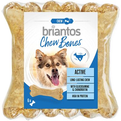 Briantos Chew Bones Active (met Glucosamine & Chondroïtine) - 12 x 12 cm (660 g) Briantos Chew Bones Active (met Glucosamine & Chondroïtine) - 12 x 12 cm (660 g)