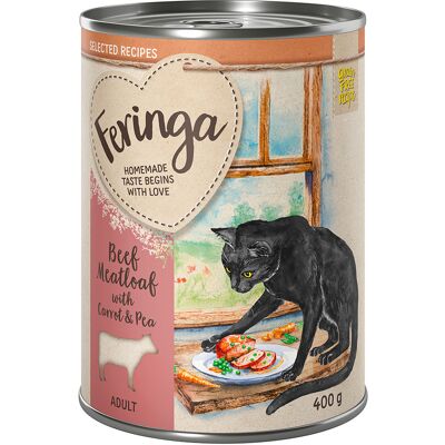 24x400g Gehaktbrood met Wortel en Erwten Feringa Selected Recipes Katten Natvoer 24x400g Gehaktbrood met Wortel en Erwten Feringa Selected Recipes Katten Natvoer