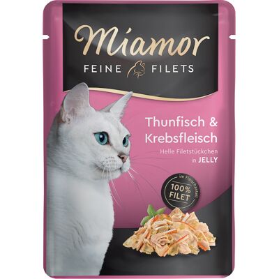 24x100g Fijne Filets Tonijn & Krab Miamor Kattenvoer 24x100g Fijne Filets Tonijn & Krab Miamor Kattenvoer