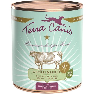 6x800g Graanvrij Rund met Courgette, Pompoen & Oregano Terra Canis Hondenvoer 6x800g Graanvrij Rund met Courgette, Pompoen & Oregano Terra Canis Hondenvoer