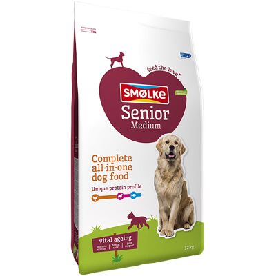 Smolke 12kg Senior Medium Vital Ageing Smølke Hondenvoer Smolke 12kg Senior Medium Vital Ageing Smølke Hondenvoer