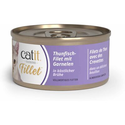 12x75g tonijnfilet met garnalen Catit Cuisine natvoer voor katten 12x75g tonijnfilet met garnalen Catit Cuisine natvoer voor katten