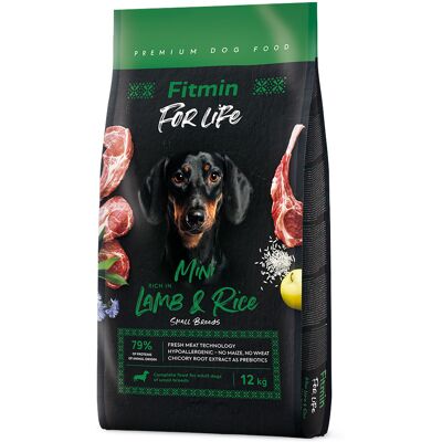 12kg Fitmin Dog For Life Mini, lam en rijst droog hondenvoer 12kg Fitmin Dog For Life Mini, lam en rijst droog hondenvoer