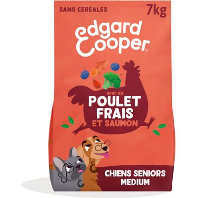 Edgard & Cooper Medium Senior Hond Kip & Zalm graanvrij - 7 kg Edgard & Cooper Medium Senior Hond Kip & Zalm graanvrij - 7 kg