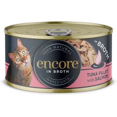 16x 70g Encore Blik Tonijnfilet en Zalm Kattenvoer Nat 16x 70g Encore Blik Tonijnfilet en Zalm Kattenvoer Nat