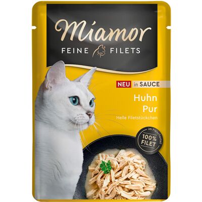 24x100g Miamor Fijne Filets in Saus Kip natvoer voor katten 24x100g Miamor Fijne Filets in Saus Kip natvoer voor katten