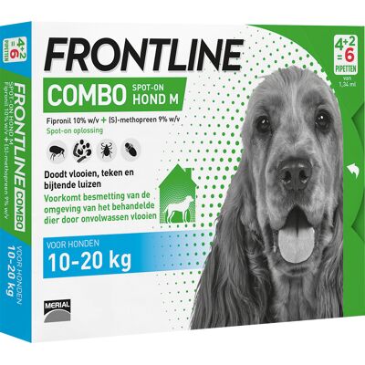 Frontline Combo Spot-On Hond M 10-20kg 6Pipetten x 1,34ml Frontline Combo Spot-On Hond M 10-20kg 6Pipetten x 1,34ml