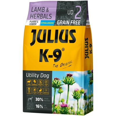 Julius-K9 2 x 10 kg JULIUS K-9 Puppy & Junior lam & kruiden voer voor honden Julius-K9 2 x 10 kg JULIUS K-9 Puppy & Junior lam & kruiden voer voor honden