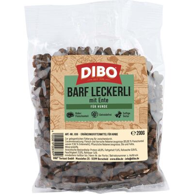 6 x 200 g DIBO BARF-snoepjes met eend hondensnacks 6 x 200 g DIBO BARF-snoepjes met eend hondensnacks