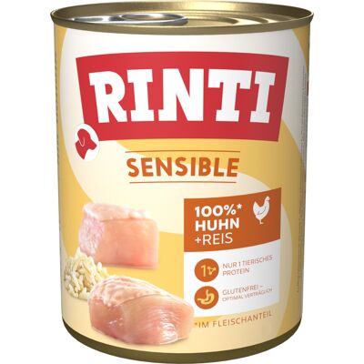 6x800g Rinti Sensible Kip & Rijst 6x800g Rinti Sensible Kip & Rijst