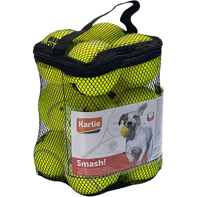 Karlie tennisballen set 12 stuks, Ø 6cm hond Karlie tennisballen set 12 stuks, Ø 6cm hond