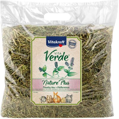 Voordeelpakket: 6x500g Vitakraft Vita Verde Timothy hooi met pepermunt voor kleine dieren Voordeelpakket: 6x500g Vitakraft Vita Verde Timothy hooi met pepermunt voor kleine dieren
