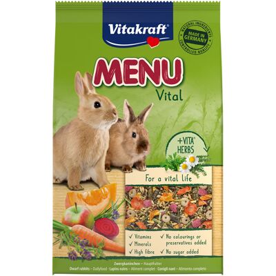 5kg Vitakraft Menu Vitaal Dwergkonijn Konijnenvoer 5kg Vitakraft Menu Vitaal Dwergkonijn Konijnenvoer