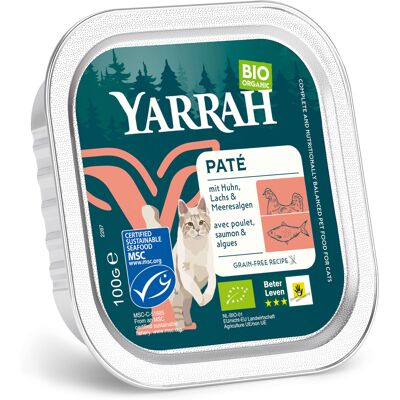 Yarrah BIO Paté 16 x 100 g - Zalm met Bio-Zeewier Yarrah BIO Paté 16 x 100 g - Zalm met Bio-Zeewier