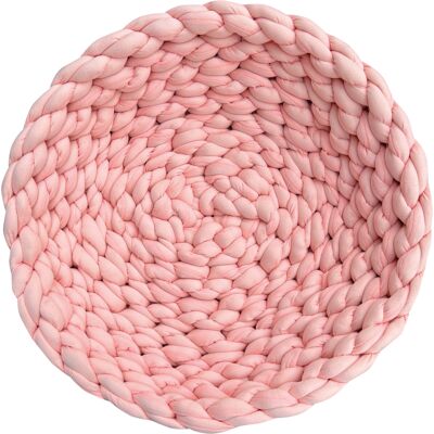 Aumüller gevlochten kattenmand rosé: Ø50x15cm Aumüller gevlochten kattenmand rosé: Ø50x15cm
