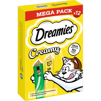 Dreamies Creamy Snacks - voordeelverpakking catnip & kaas (84 x 10 g) Dreamies Creamy Snacks - voordeelverpakking catnip & kaas (84 x 10 g)