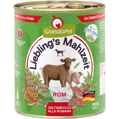 6 x 800g Granatapet Lievelingsmaaltijd City Tour Rome nat hondenvoer 6 x 800g Granatapet Lievelingsmaaltijd City Tour Rome nat hondenvoer