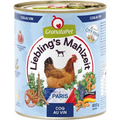 6 x 800g Granatapet Lievelingsmaaltijd City Tour Paris nat hondenvoer 6 x 800g Granatapet Lievelingsmaaltijd City Tour Paris nat hondenvoer
