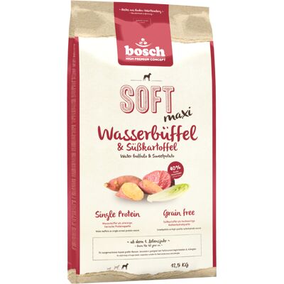 12,5kg Bosch HPC Soft Maxi waterbuffel & Zoete aardappel droogvoer voor honden 12,5kg Bosch HPC Soft Maxi waterbuffel & Zoete aardappel droogvoer voor honden