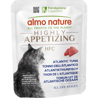 Voordeelverpakking: 24x50g Almo Nature HFC Zeer Smakelijk Atlantische Tonijn natvoer voor katten Voordeelverpakking: 24x50g Almo Nature HFC Zeer Smakelijk Atlantische Tonijn natvoer voor katten