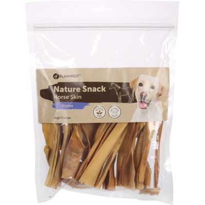 Dubbelpak: 2x200g Flamingo Nature Snack paardenhuid voor honden Dubbelpak: 2x200g Flamingo Nature Snack paardenhuid voor honden