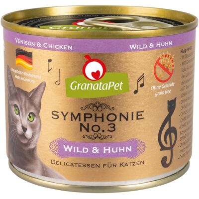 6x200g GranataPet Symfonie Wild & Kip Kattenvoer 6x200g GranataPet Symfonie Wild & Kip Kattenvoer