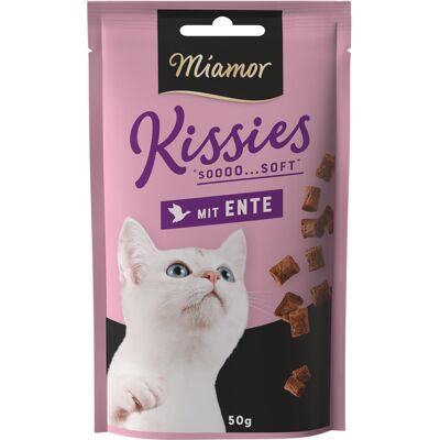 Voordeelpak: 11x50g Miamor Kissies met eend kattensnacks Voordeelpak: 11x50g Miamor Kissies met eend kattensnacks